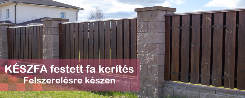 fa kerítés festve fa kerítésléc minőségi favédelemmel