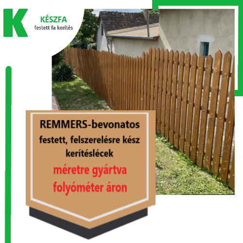 fa kerítés minőségi védelemmel fenyő kerítés elemek méretre vágva