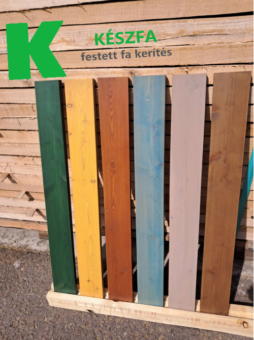 remmers bevonat védi a fa kerítés elemeket fa kerítés 19 színben készre festve