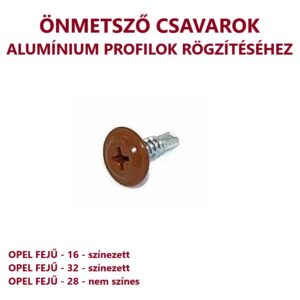 Csavarok alumínium kerítés elemekhez