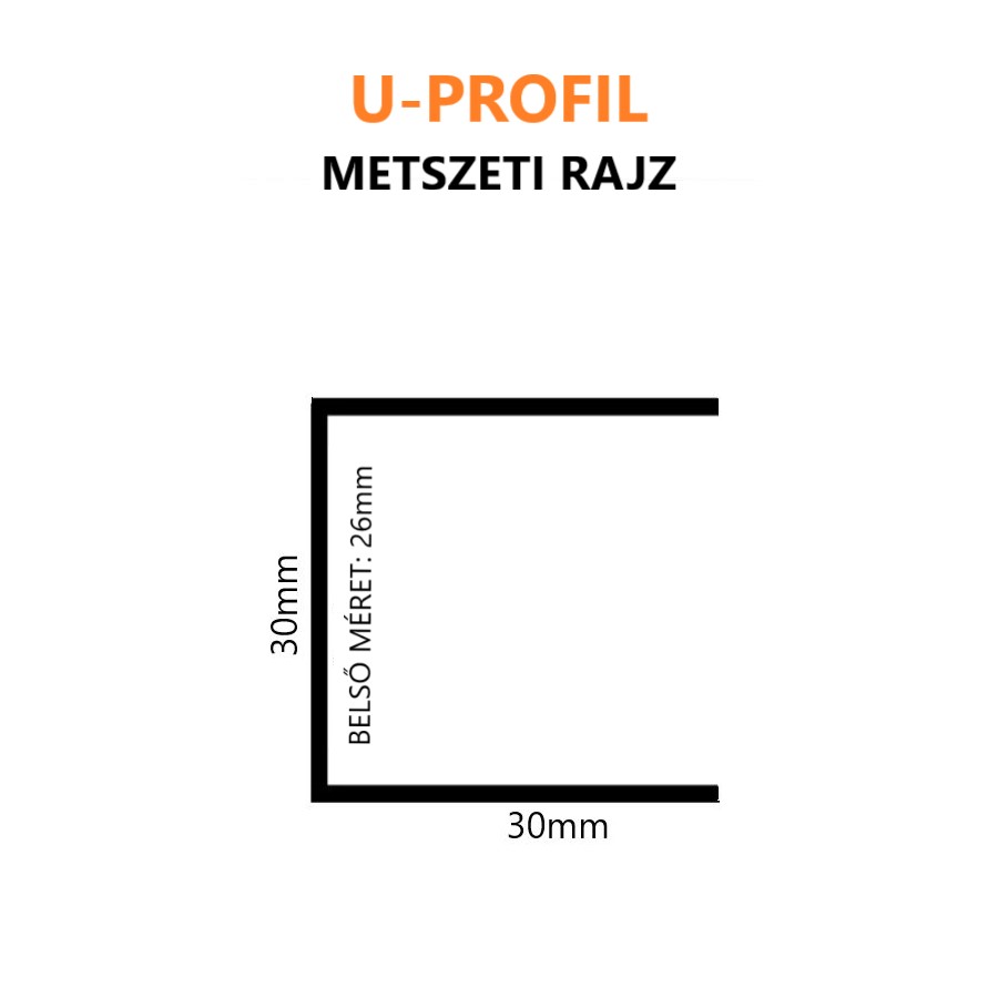 színes alumínium u-profilok méretre vágva