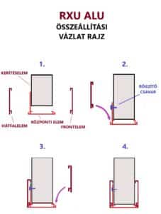 modern rejtett csavarozású rendszer alu kerítésekhez
